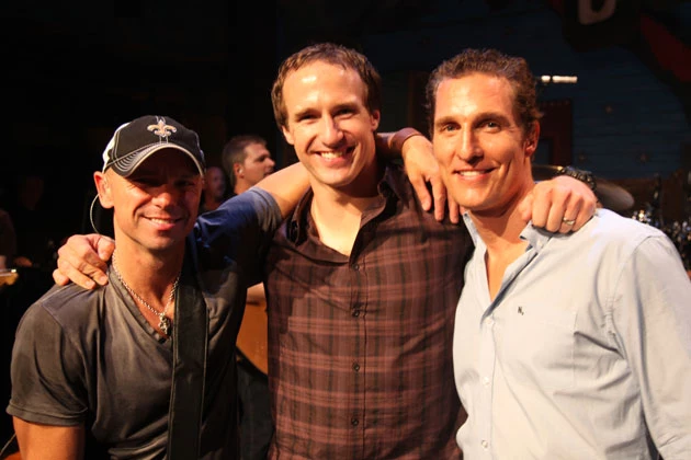 Kenny Chesney, Drew Brees, Matthew McConaughey Kenny Chesney, Drew Brees, Matthew McConaughey