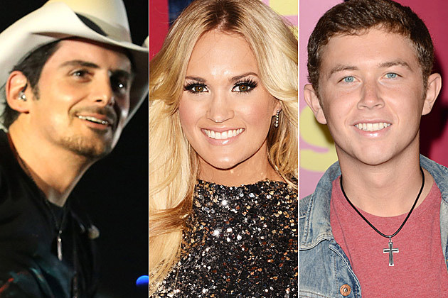 Brad Paisley Carrie Underwood Scotty McCreery Brad Paisley Carrie Underwood Scotty McCreery