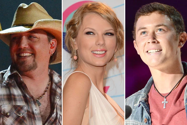 Jason Aldean, Taylor Swift, Scotty McCreery Jason Aldean, Taylor Swift, Scotty McCreery
