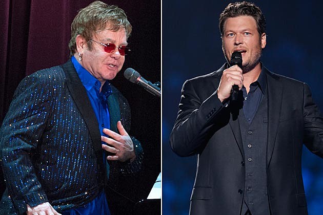 Elton John Blake Shelton The Voice Elton John Blake Shelton The Voice