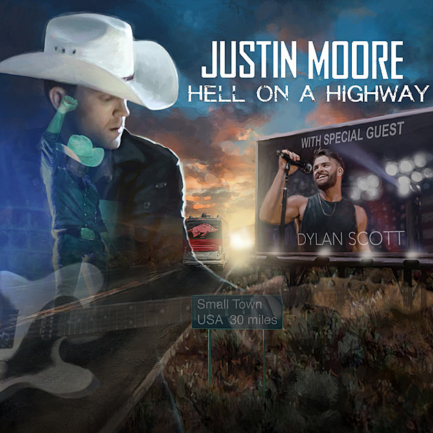 justin-moore-hell-on-a-highway-tour-poster