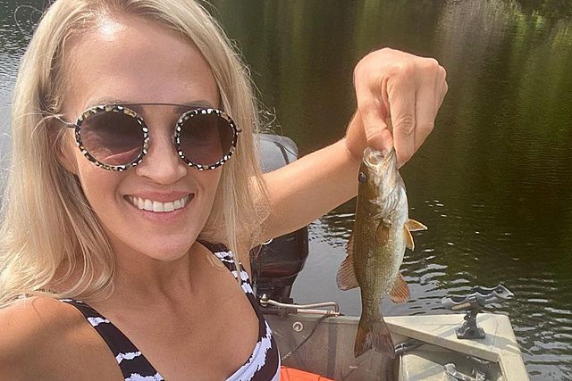 Carrie Underwood Puts on a Bikini for Fishing Day With Husband Mike Fisher [Pictures]